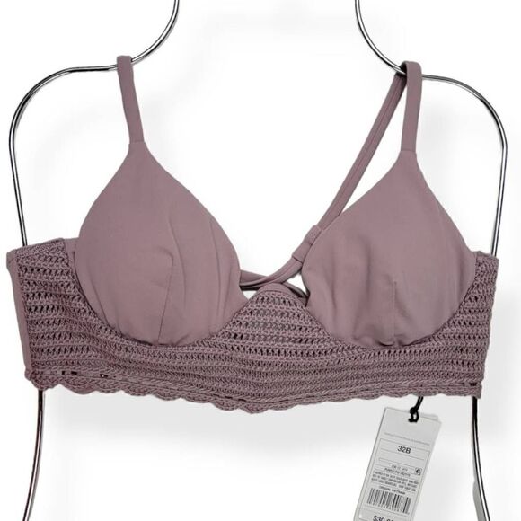 Shade & Shore Purple Mauve Underwired Bikini Top 32B - Picture 1 of 3